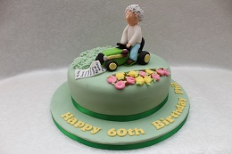 lawnmower 60th birthday cake
